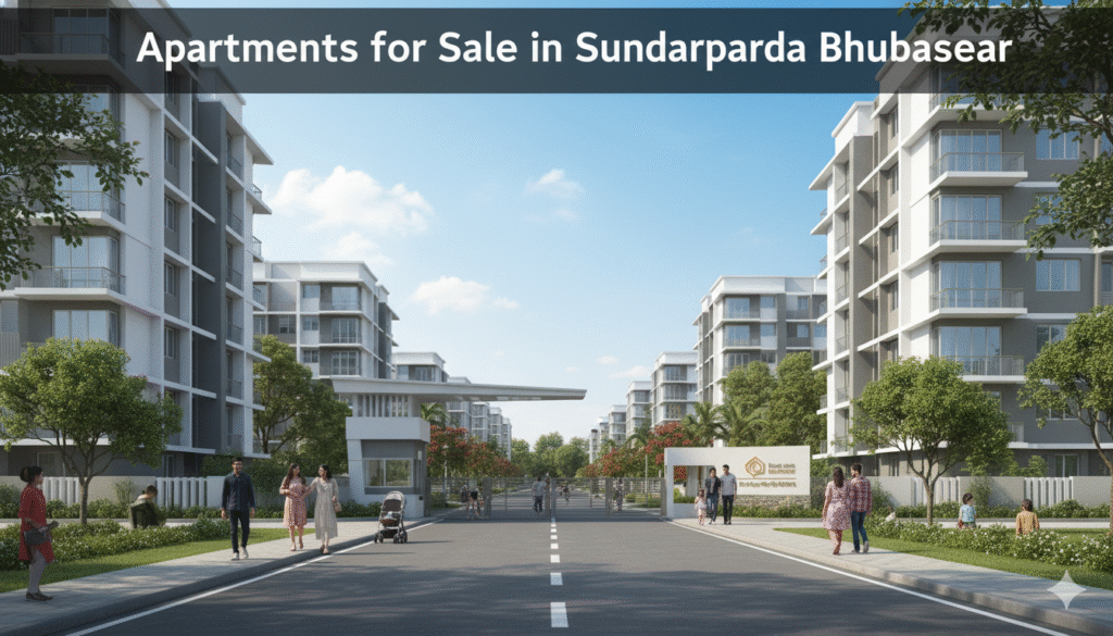 “Apartments for sale in Sundarpada Bhubaneswar with modern housing, greenery, and peaceful surroundings.”