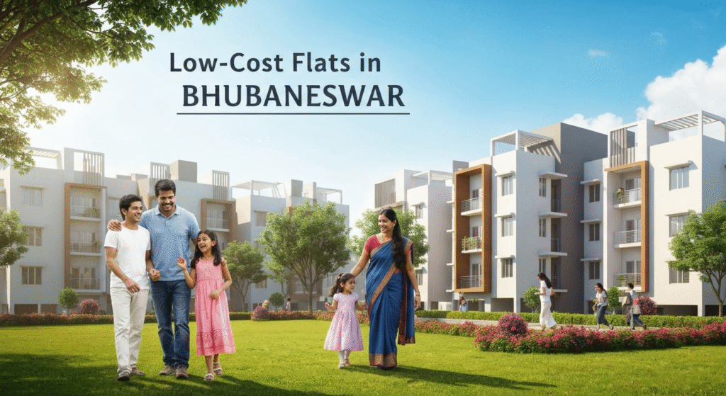 Affordable low-cost apartment buildings in Bhubaneswar with modern amenities and peaceful surroundings