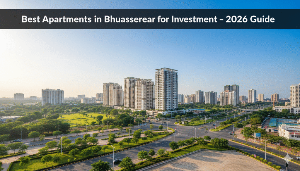 “New flats in Bhubaneswar with modern apartments, greenery, and smart-city infrastructure in 2026.”