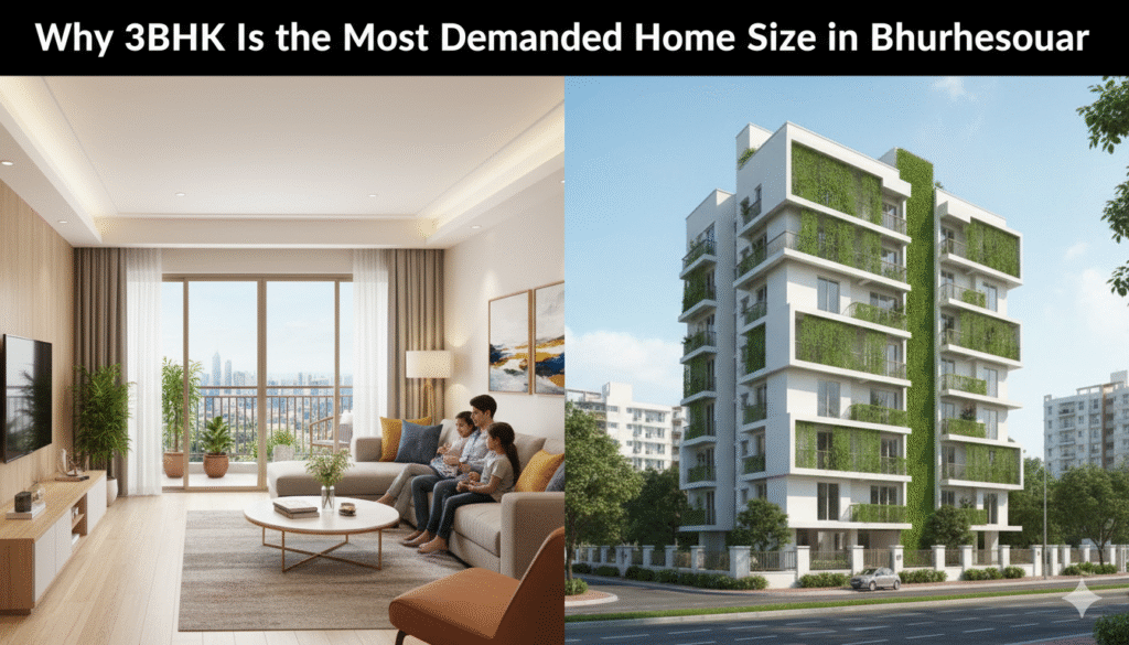 “3BHK apartments in Bhubaneswar preferred by families for space, comfort, and long-term living.”
