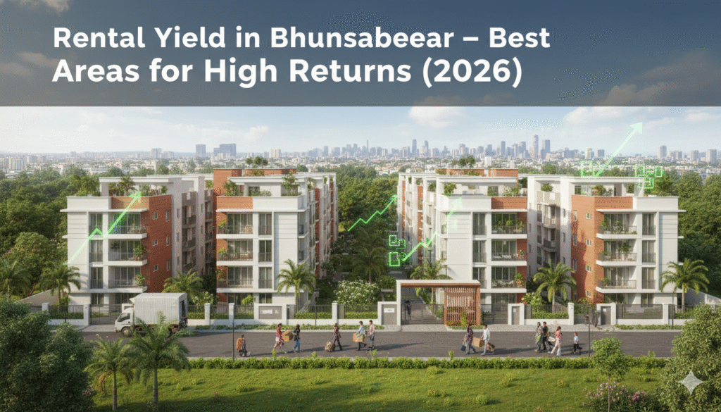 “Rental yield in Bhubaneswar showing apartments in high-demand areas offering strong rental returns.
